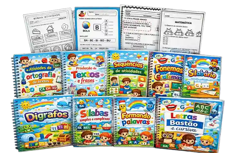Kit 2.500 Fichas Educativas Literacia